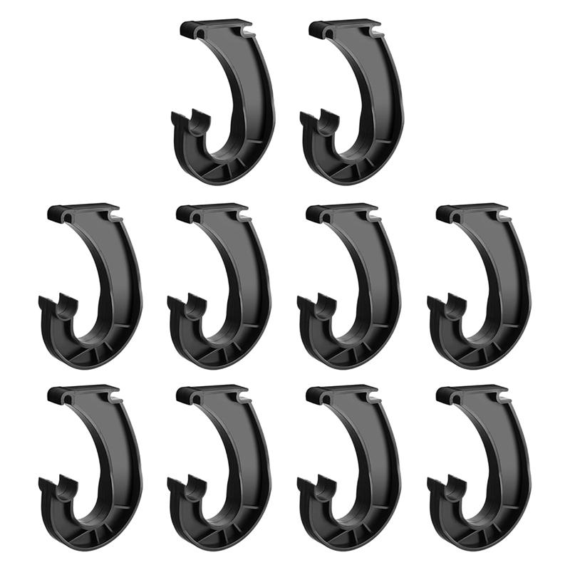 M-Modern-10Pcs Hanging Closet Rod Support,Closet Shelf Rod Holder, J-Shaped Closet Brackets For Hanging Clothes Cabinets Storage