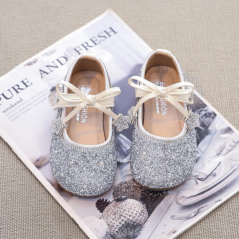Mädchen Prinzessinnenschuhe Frühling Kristallschuhe Baby Lederschuhe Elsa Weiche Sohle Ballerinas