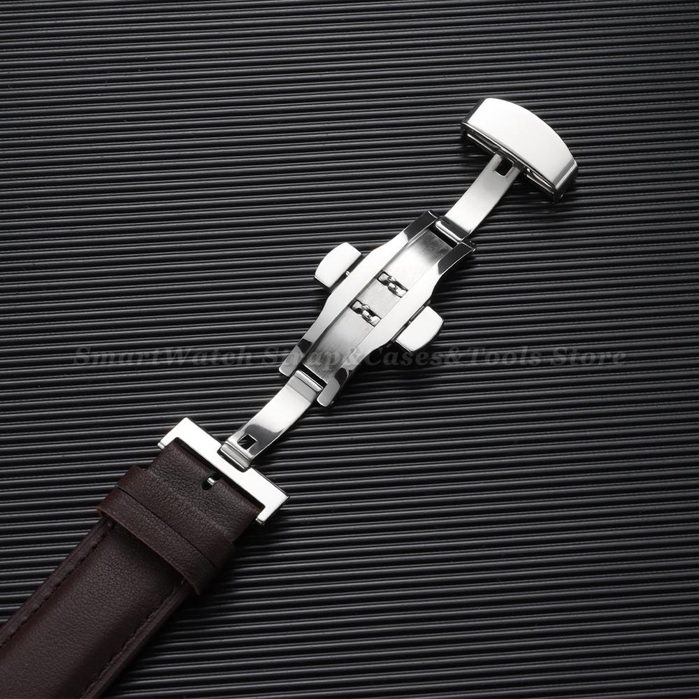 12/13/14/15/16/1718/19/20/21/22/23/24mm Universal Replacement Wristwatch Band Black Brown Ultra-thin Watch Strap for Men Women