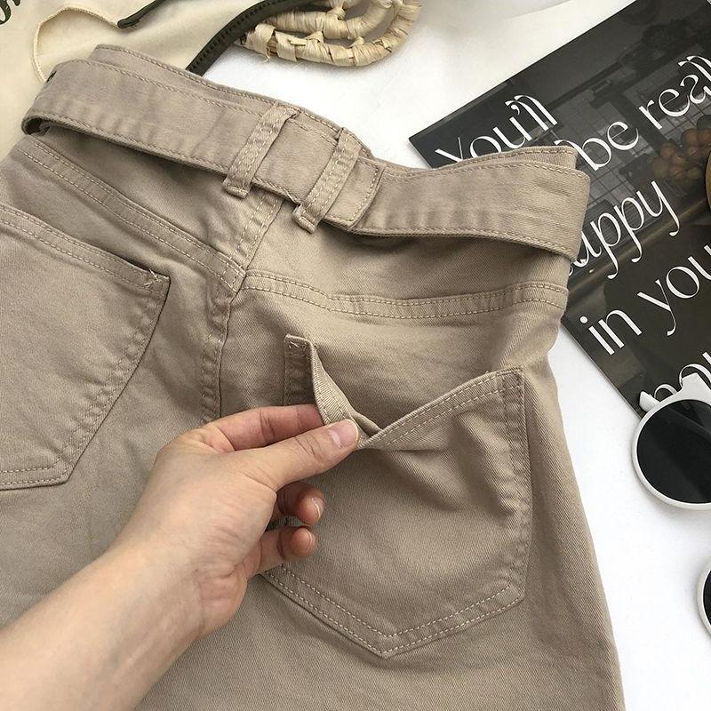 Summer Women Denim Pantskirt High-waist Short Slim A-line Jean Skirts Lady Anti-expose Lining Wide-leg Shorts