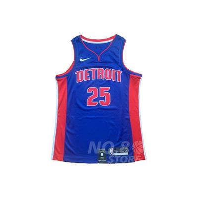 NBA Icon Edition Jersey Pistons #25 Derrick Rose Basketball Vest Men Sports Tops Blue 864473-404