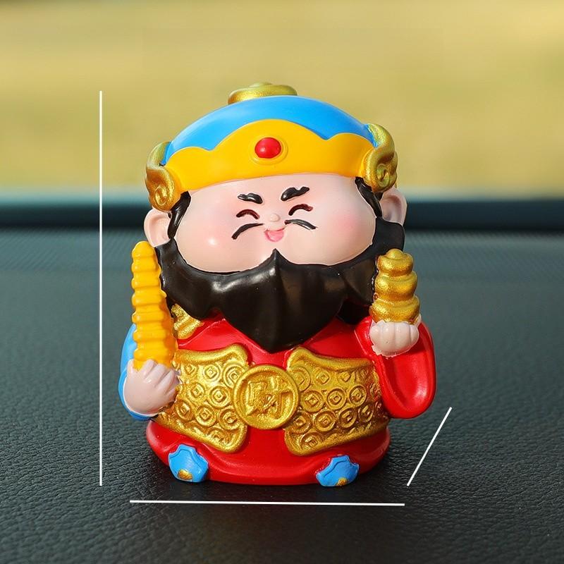 Traditionelle Fünf Gott des Reichtums Auto Dekoration Harz Kleine Figur Haus Büro Ornament