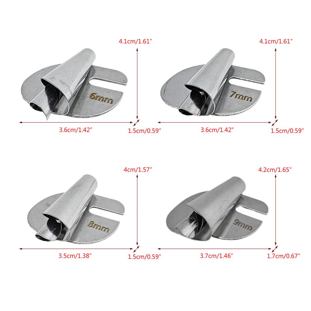 Sewing Rolled Hemmer Foot 3mm-10mm 8 Sizes Wide Rolled Hem Sewing Machine Presser Foot Seam Guide for Sewing Machine