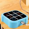 Educational Game, Electronic 4 In 1 Handheld Puzzle Game Toy Travel Noughts and Crosses Game Board Game for Kids Adults