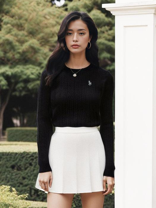 Royal Club Holiday Kingsley Cable Knit Black Black/M