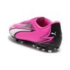 Puma Ultra Play Mg Jr Breathable Balance Support Low Top Kids Soccer Shoes Kids Soccer Shoes Pink Black White 107777-01
