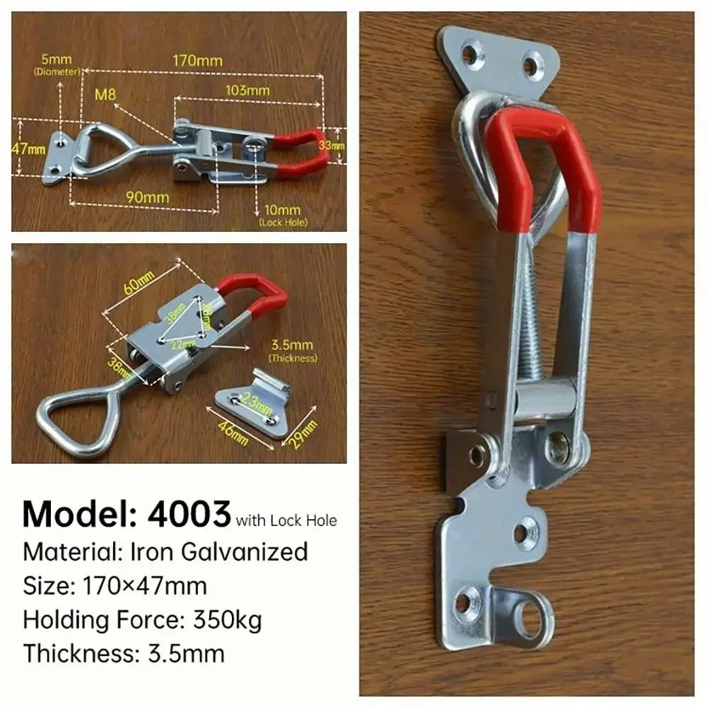 1 ks rychloupínací zámek přezka pant toolbox pouzdro 4001/4002/4003 pákový západkový uzávěr push-pull nastavitelný západka