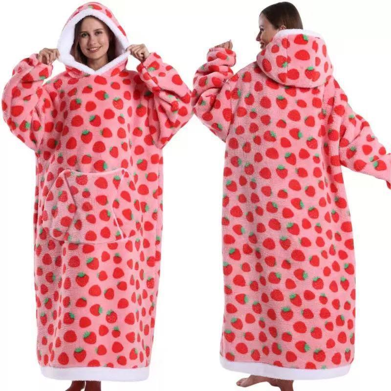 Women's Winter Cozy Velvet Robe - Double-Sided Soft Cotton for Cold Protection and Comfort