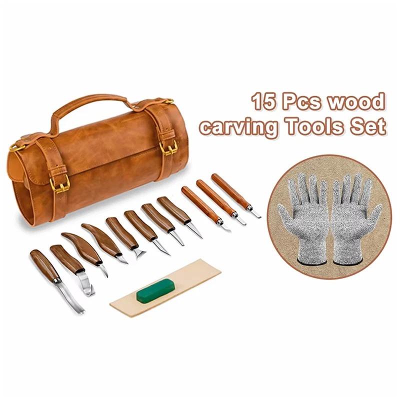 Wood Whittling Kit,15Pcs Wood Carving