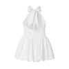 Elegant Women's European & American Style Waist-Cinching Dress with Bow Tie and Puffy Skirt