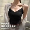 Lace tassel small suspender vest women's summer inner wear with chest pad underwear short backing vest outer wear