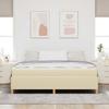 Bed Frame with Mattress Cream 180 x 200 cm Fabric