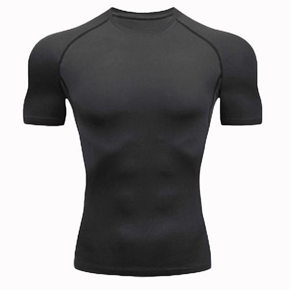 2025 Men's Quick-Dry Running T-Shirt: Breathable, Sweat-Wicking, Tight-Fit Gym Base Layer