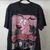 Vintage Courage the Cowardly Dog Cartoon Print Short Sleeve TShirt Retro Unisex Graphic Tee S Nostalgia Summer Streetwear Top