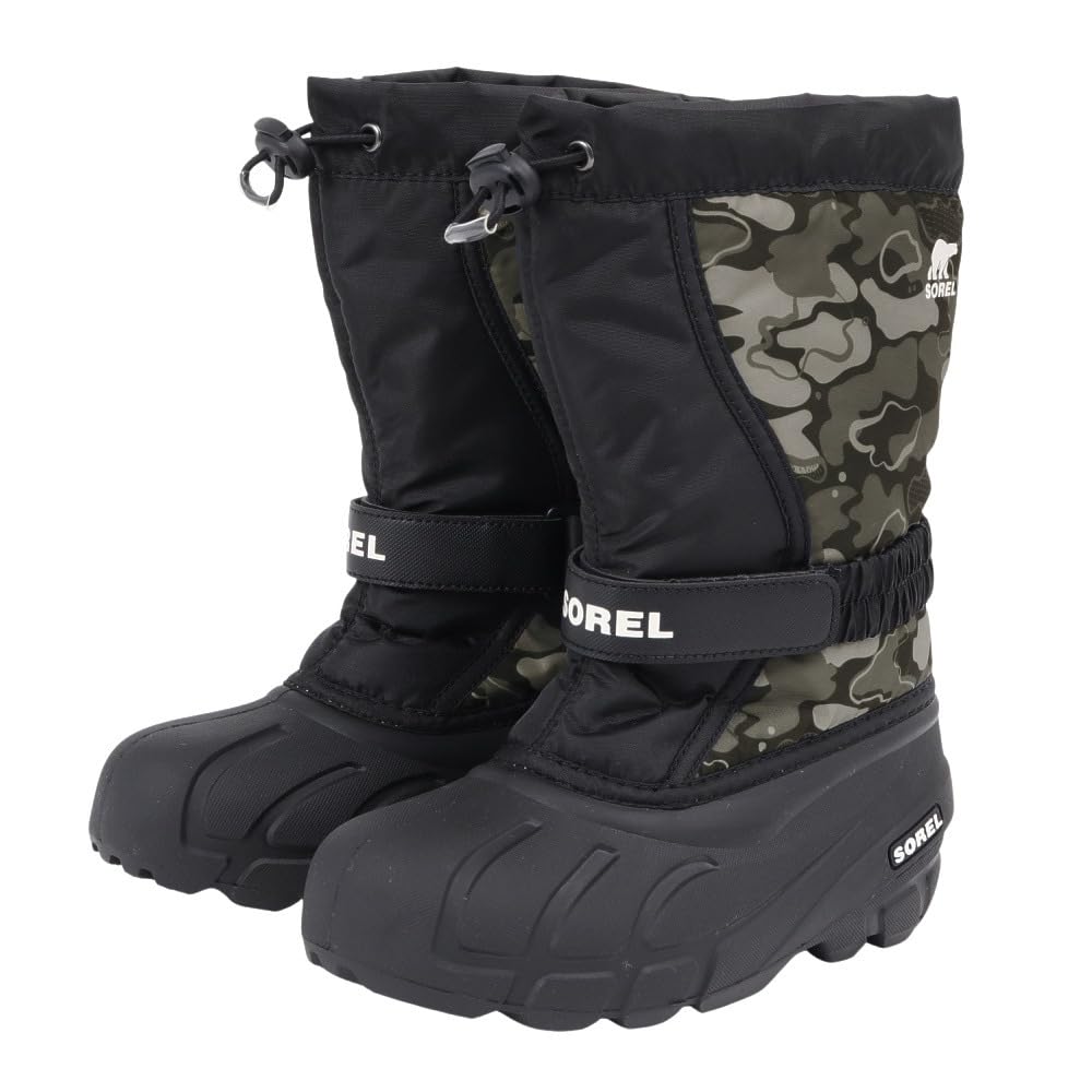 

Sorel Kids Flurry Youth Boots, Print, Size 22.0cm, Black, Quarry