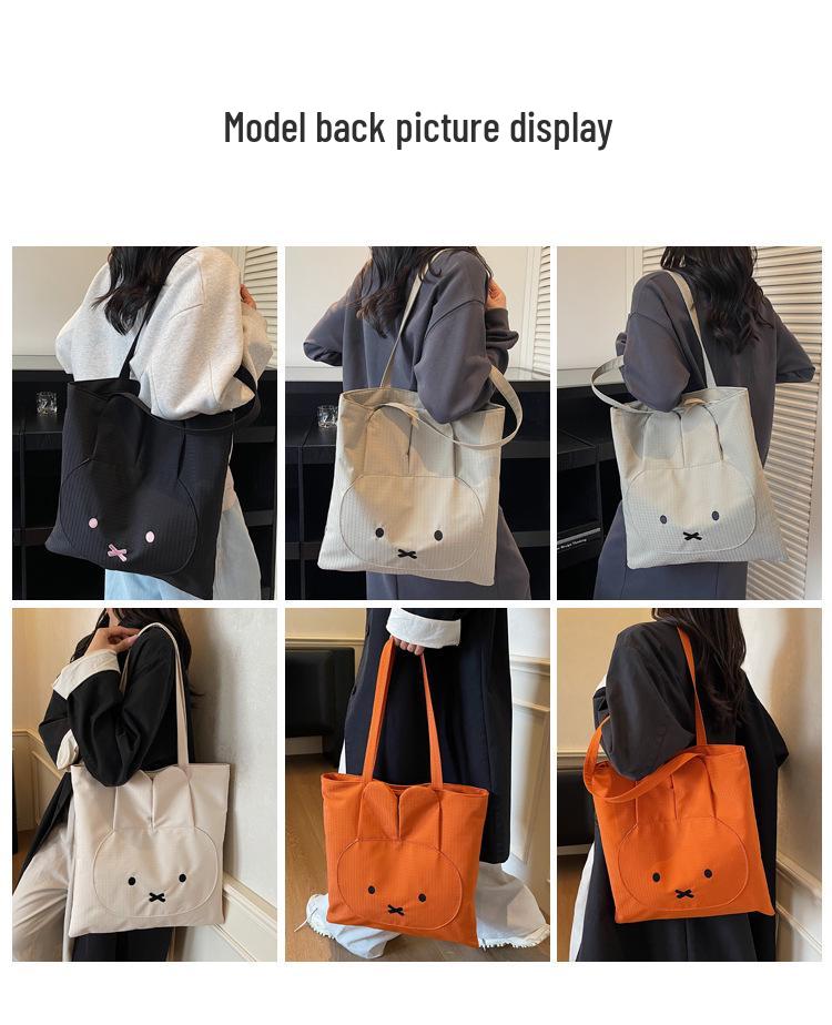 Large Capacity Miffy Tote Bag for Women - Versatile Plaid Commuter, Handbag, Shoulder Bag.