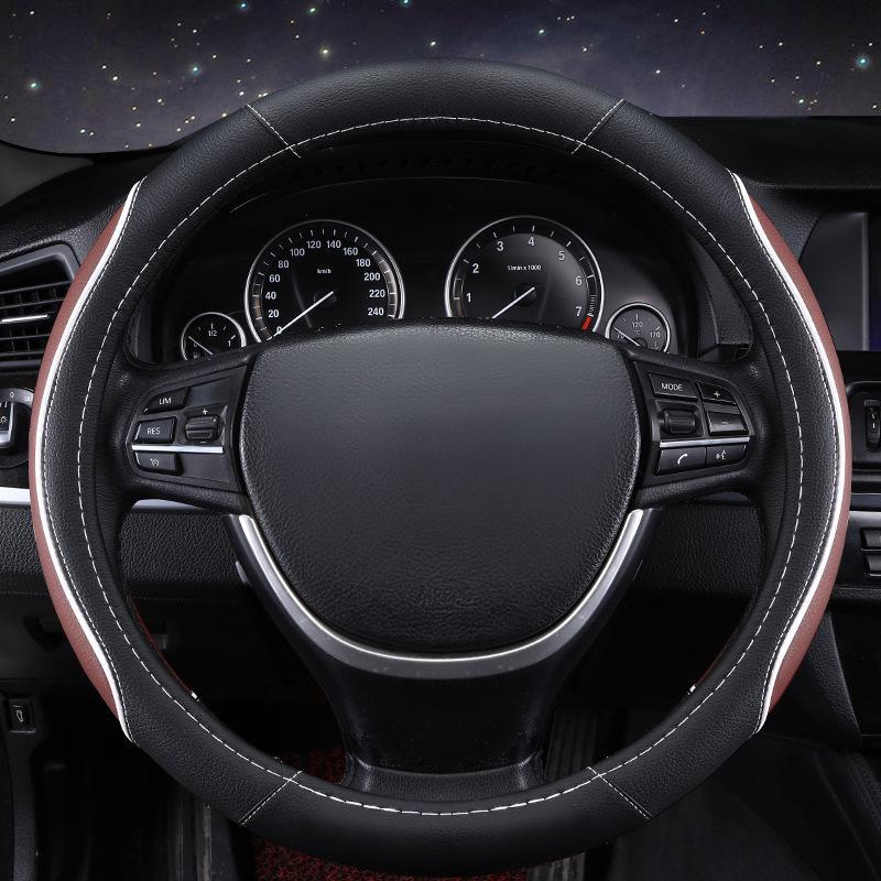 Summer Electric Car Handle Cover: Non-Slip Leather Steering Wheel Cover for Van