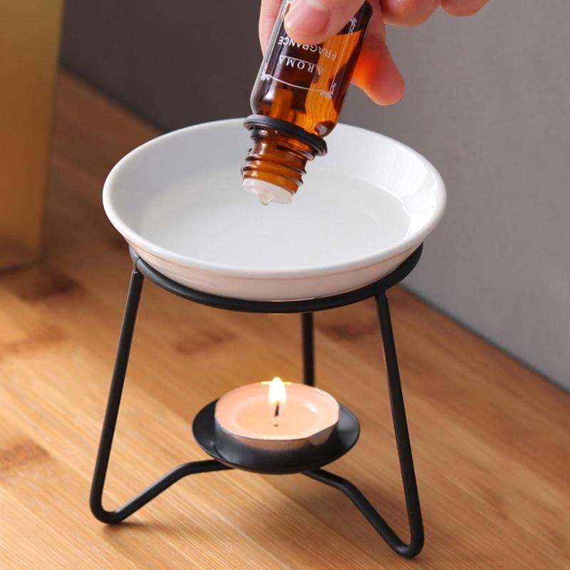 Decorative Ceramics Essential Oil Burners Aromatherapies Scent Diffuser Tealight Candle Holder Rack for Meditations Room