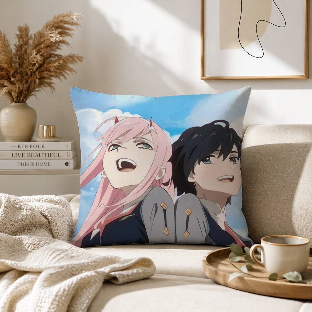 D-DARLING in the FRANXX Pillow Case for Sofa Living Room Home office Decor Protective Cover