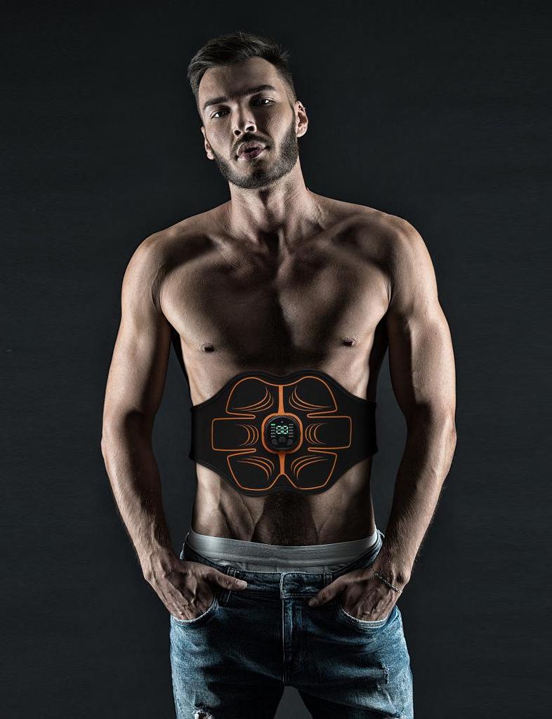 EMS Abdominal Training Belt for Home Fitness - Unisex Waist Muscle Stimulator