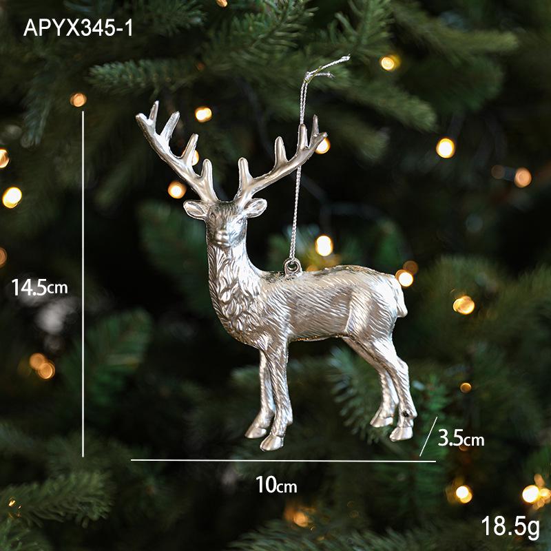 Silver Irregular Electroplated Christmas Tree Ornaments - Glossy Plastic Pendants In Stock