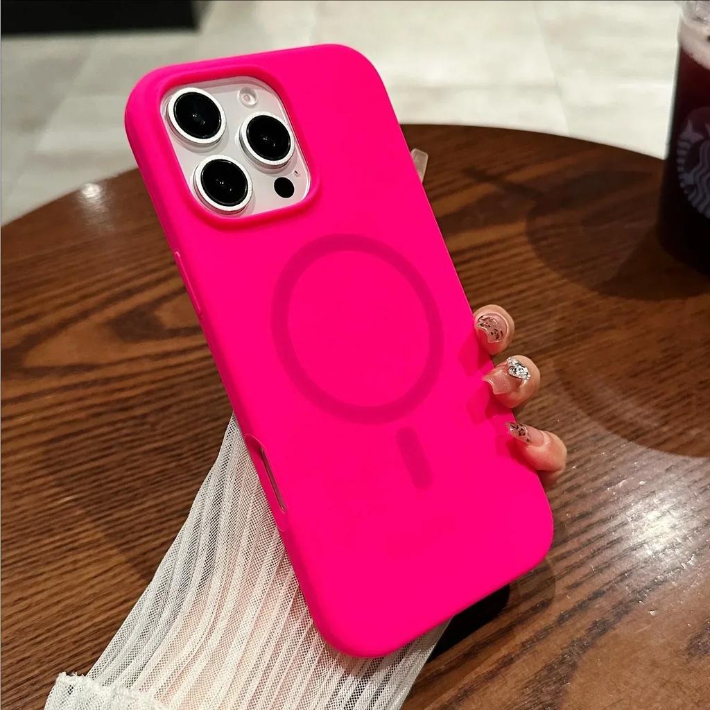 Liquid Silicone Magsafe Case for iPhone 16 14 13 12 15 Pro Max Plus Original Magnetic Wireless Charging Cover for iPhone 16 Case