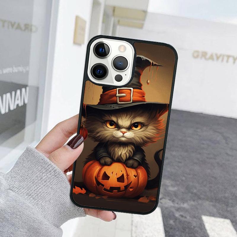 Animal Cartoon Halloween Cat Phone Case For iPhone 17 Air 15 16 Cover  11 13 14 Pro Max 12 Plus Max Fundas