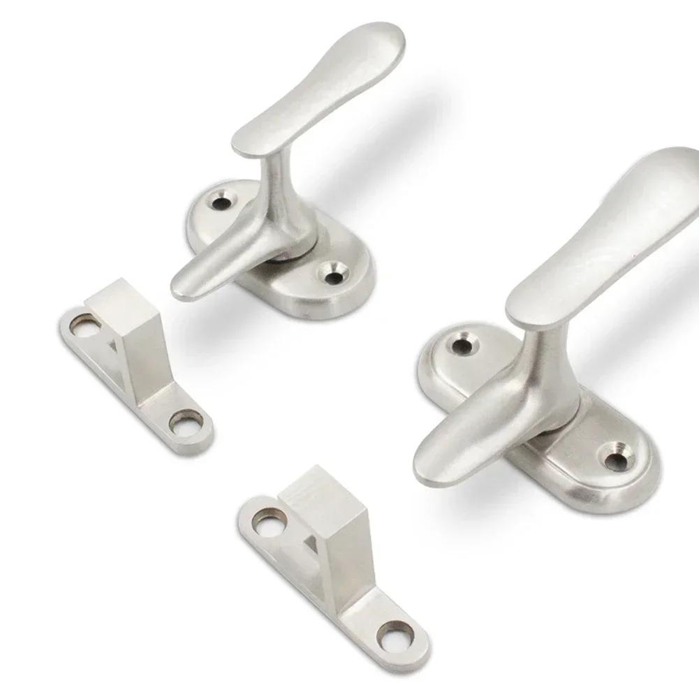 Door Lock Stainless Steel Latch Anti-Theft Lock Door Buckle Wooden Door Latch Bolt  Exposed Installation Handle Latch