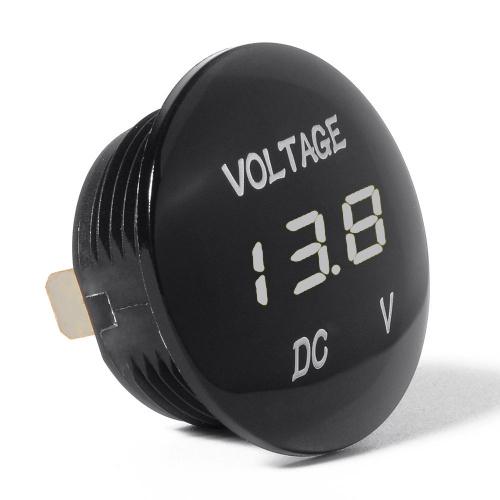 DC 12V LED Digitalanzeige Rundes Voltmeter DC Digitales Auto-Spannungsmessgerät Volt-Detektor Tester Monitor Panel 5 Farben verfügbar