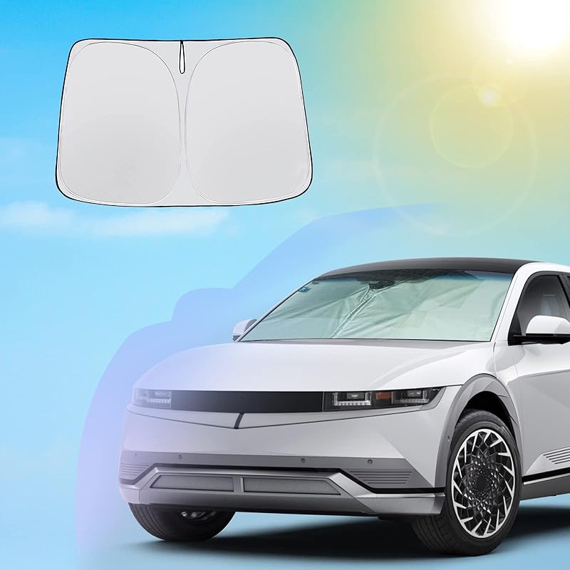 SXCY for 2024 2025 Hyundai Kona Windshield Sunshade for 2024 2025 Hyundai Kona SE SEL N-line Limited Accessories 2024 2025 Kona Sun Shade Foldable 2022-2024 2025 Ioniq 5