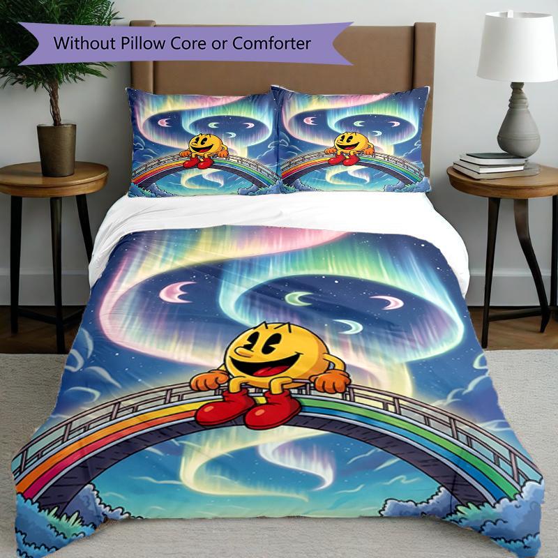 3pcs Duvet Cover Set (1*Duvet Cover + 2*Pillowcase, Without Core),PAC Print Bedding Set, Bedroom Decor, All‑Season, Birthday Gift