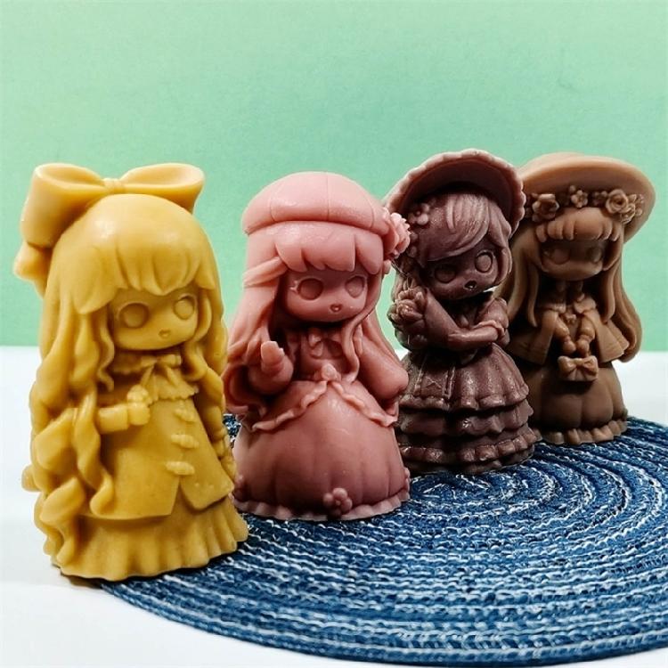 3D Girl Silicone Candle Mold DIY Aromatherapy Gypsum Crystal Epoxy Resin Molds