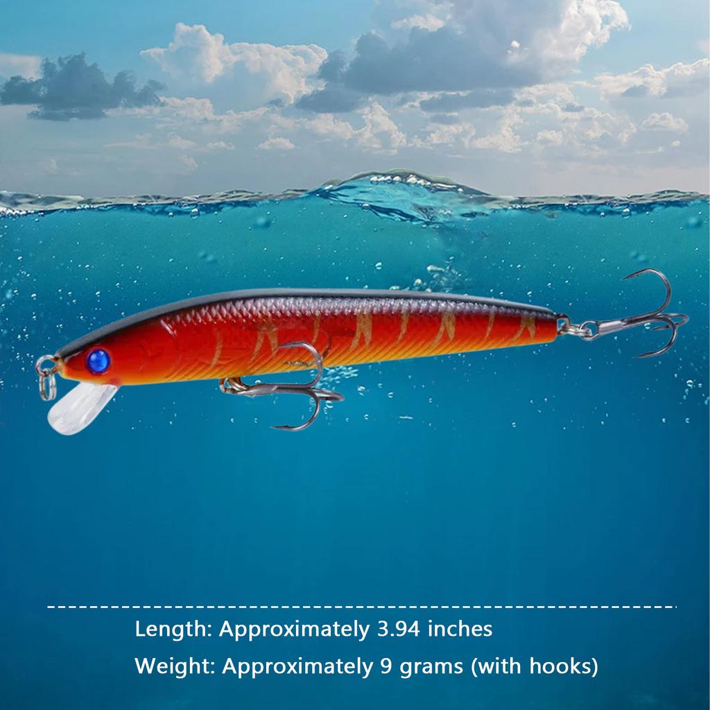 10PCS 10cm 9g Sinking Minnow Fishing Lure Long Casting Wobbler Crankbait Artificial Hard Bait for Bass Pike Trout Fishing Tackle