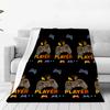 1pc Blanket Black Game Pad Player 3D Printed Comfortable Flannel Blanket for Home Living Room Bedroom Decoration Birthday Gift