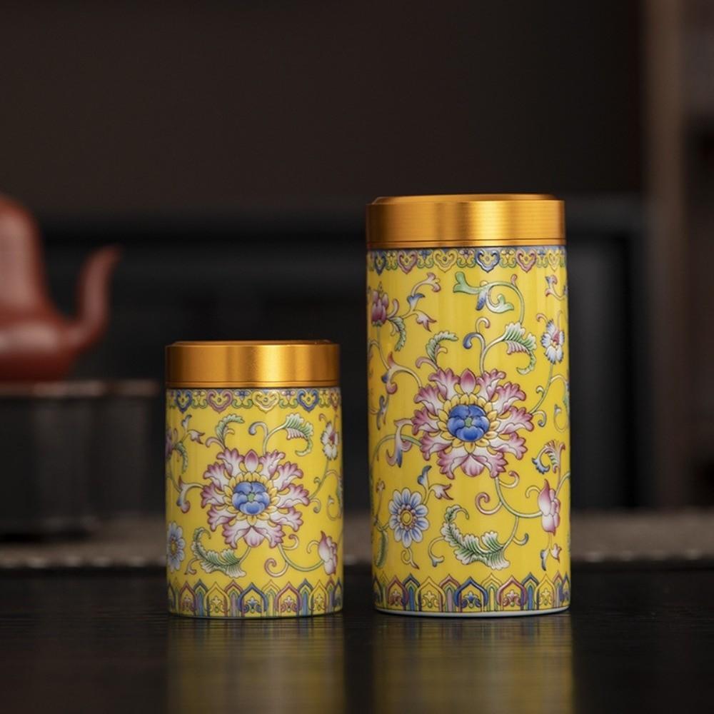 Flower Empty Tea Tin Can Mini Green Tea Canister Sealed Jar Tea Packaging Box  Candy Containers