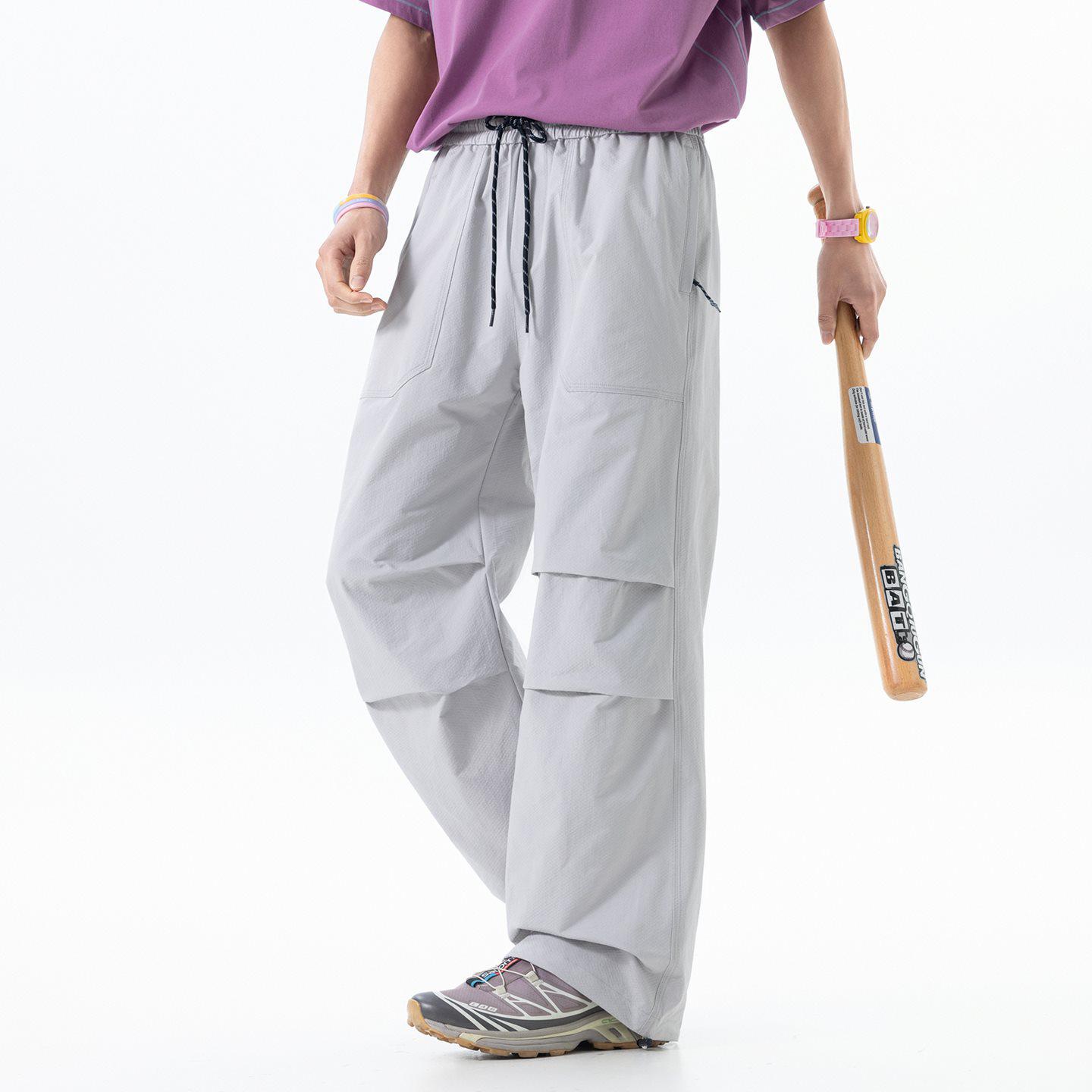 Men s Ice Silk Casual Workwear: Lightweight, Breathable, Quick-Dry Sports Pants for Outdoor Activities L