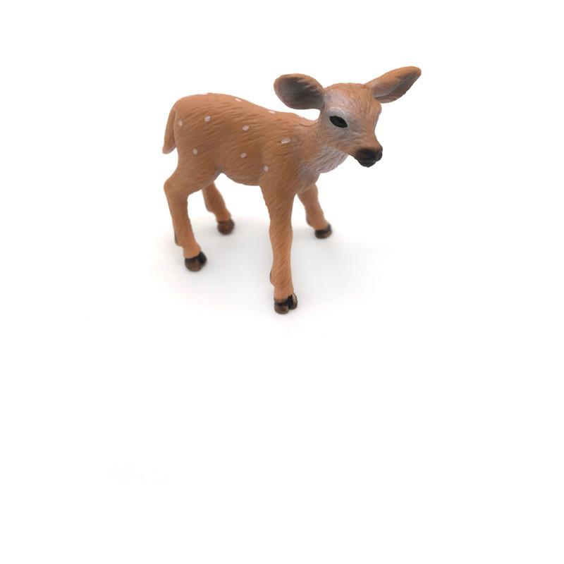 Home Party Decoration Static Decor Xmas Cute Deer Simulation Wild Animal Toy Set