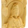[Asuniko] Kannon Bodhisattva Wood Carving, Boxwood, Buddhist Statue, Amulet, Netsuke, 8.5cm, Protection from Evil, Prayer, Guardian Deity