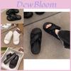 Comfortable Black Summer Slide Sandals For Women With Thick Sole Casual Design