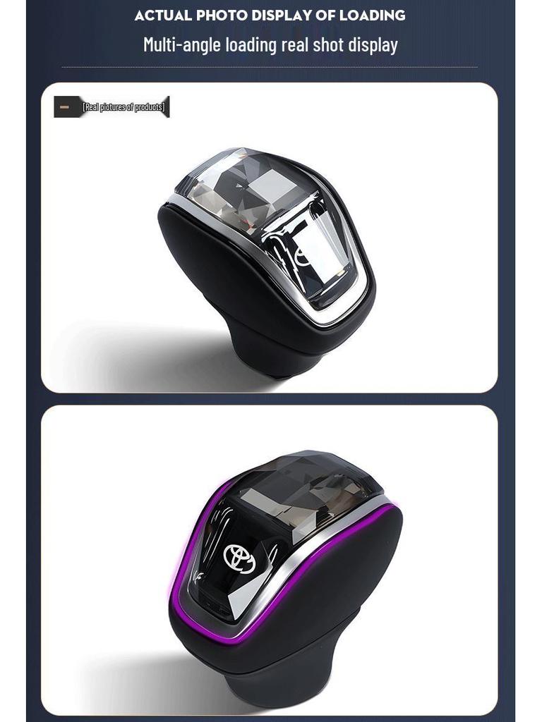 Αποκλειστικό Κρυστάλλινο Κουμπί Λεβιέ Ταχυτήτων Toyota με Φώτα LED και Οκτώ Λειτουργίες Εμφάνισης