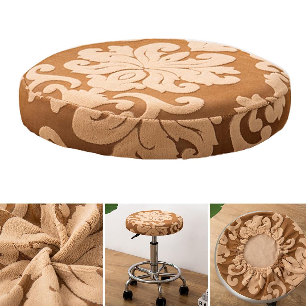 

1 шт., чехлы для бара, чехол из спандекса, круглый чехол на табурет, можно стирать Brown