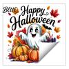 Waterproof Holiday Glass Stickers Halloween Static Window Clings Watercolor Pumpkin Ghost Skull Decals No Spooky Decals for Party Glue Living