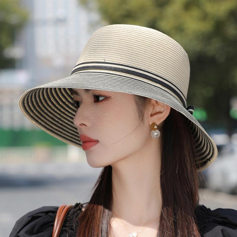Sun Hat Women's Straw Hat Summer Beach Holiday Big Brim Sunhat