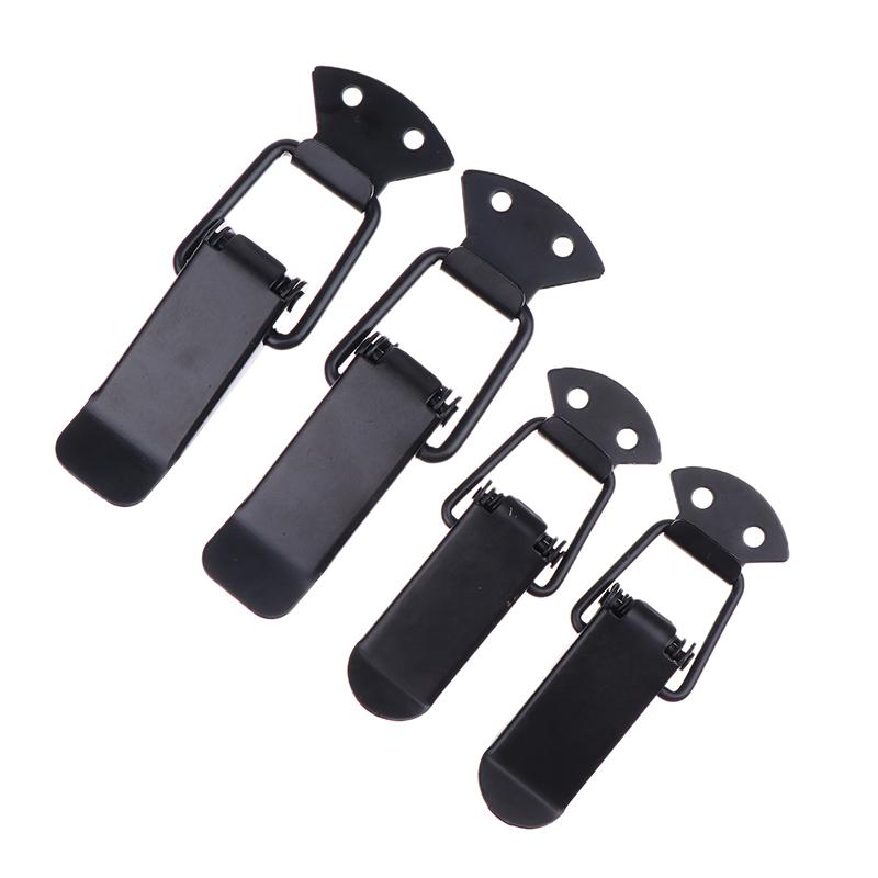 2Pcs Latch Catch Duck-mouth Buckle Hook Wooden Box Hasps Clamp Iron Spring Catch Clasp Loaded Draw Toggle Clamp Hasps