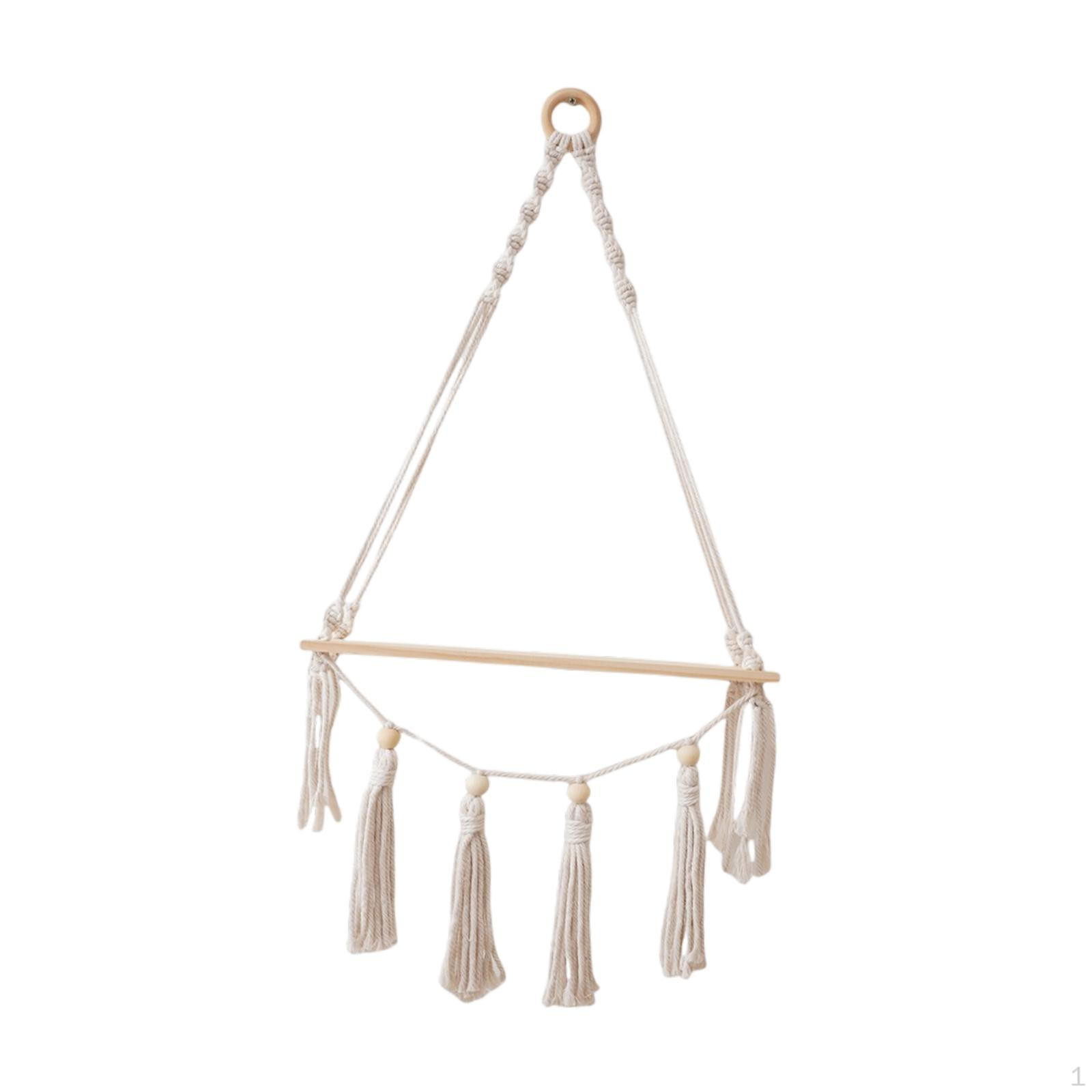 

Настенная полка в стиле макраме, плавающая вешалка для цветов, украшение для общежития бежевый