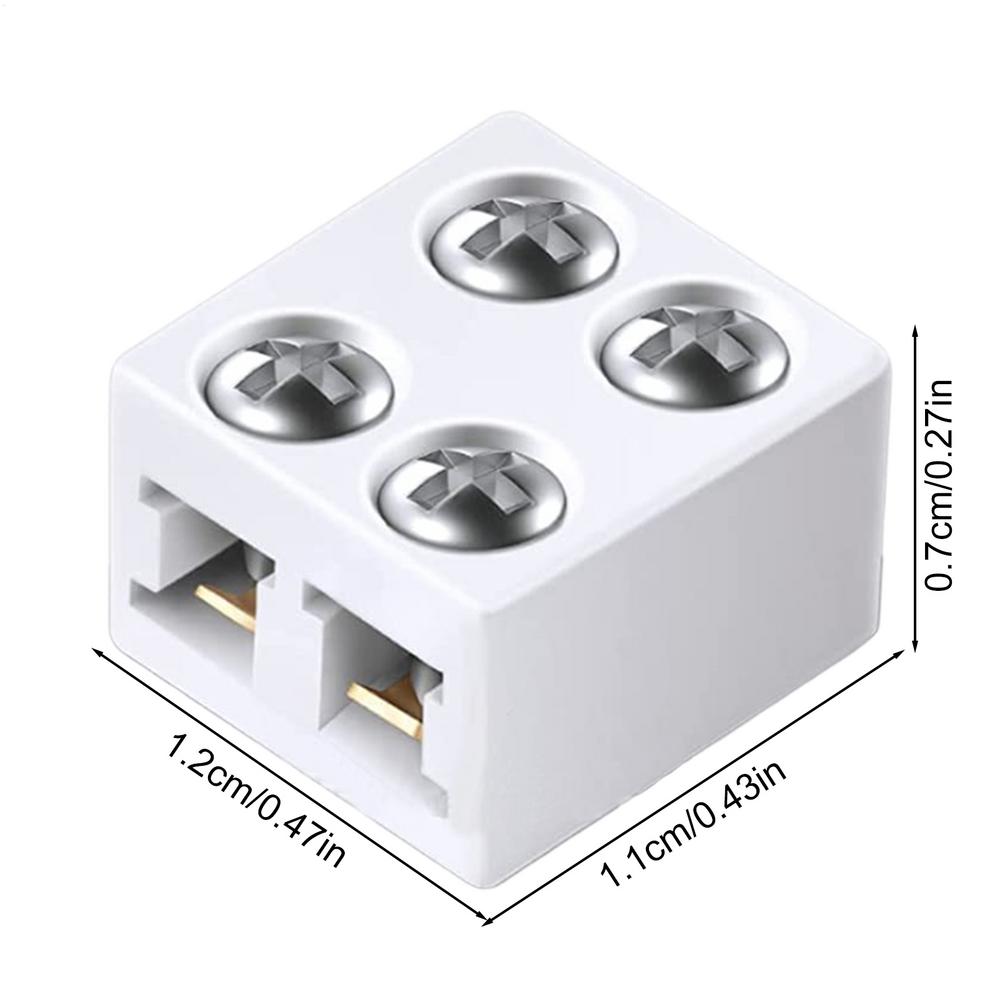 LED Strip Connectors 2Pin 8mm 5V/12V/24V Versatile LED Light Solderless Connector Adapter for 22AWG/20AWG/18AWG/16AWG Solid Wire