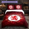 Biancheria da letto a tema Middlesbrough Set 3 pezzi Copripiumino Biancheria da letto decorativa per camera da letto di adolescenti Decorazione per la casa