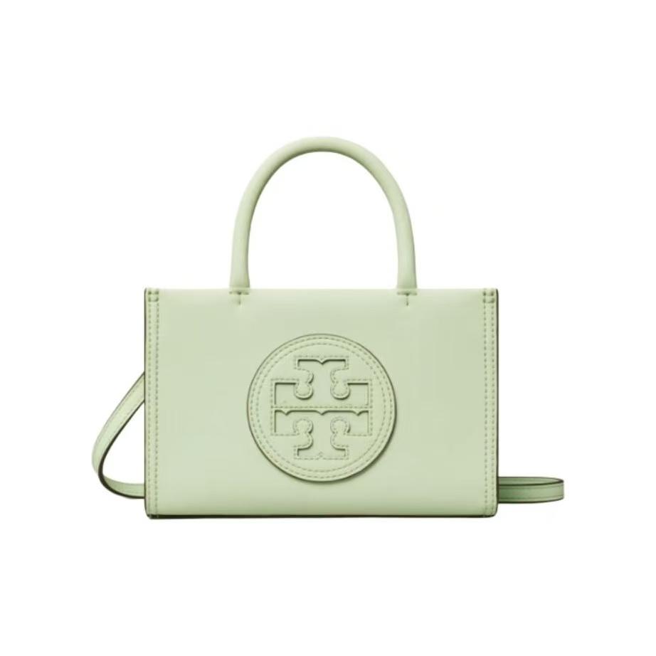 

Tory Burch Ella Bio Magnetic Snap Adjustable Detachable Shoulder Strap Tote Bag Shopping Bag Crossbody Handbag Mini Women Tote Mist 145613-405 Basic Set (Bag+Dust Bag)
