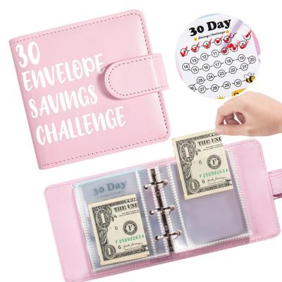 Money Binder for Cash Saving 30 Envelopes Money Saving Challenge Budget Book Faux