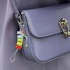 2PCS Colorful Bear Bead Keychain Multifuntional Key Pendant Bag Charm Colorful Key Jewelry Suitable for Travel and Party